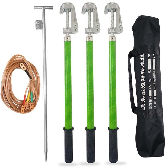 双簧高10KV35K压接地线钢国标铜包地棒35KV携带型室外接接地线厂