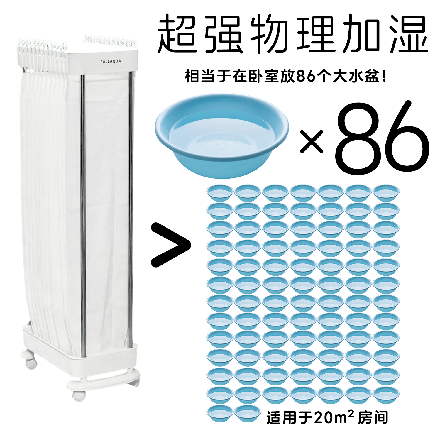 FALLAQUA新型物理加湿器自然蒸发静音大容量母婴卧室宿舍香薰解压