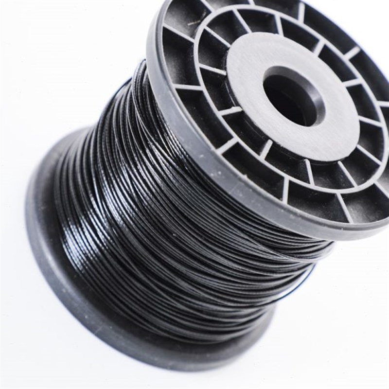 黑色包塑钢丝304不锈钢细钢丝绳户外凉衣绳广告吊绳安全绳鱼扣绳