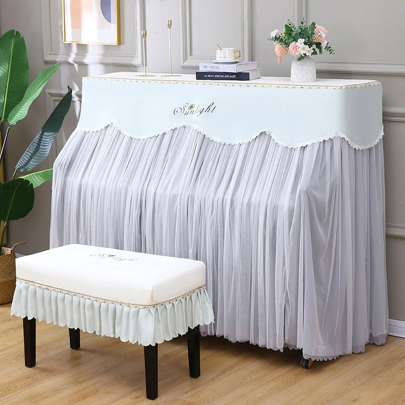 蕾丝纯色钢琴罩简约现代防尘罩立式钢琴套盖布中开钢琴盖巾琴凳罩,居家布艺,钢琴罩,淘宝优惠券,粉丝福利购,淘宝优惠卷