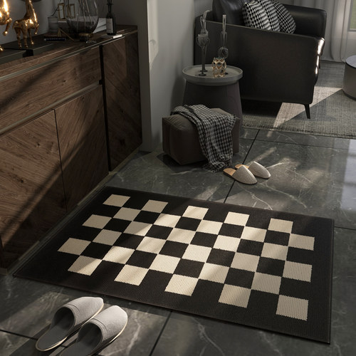 棋盘格入户门地垫可裁剪高端进门脚F垫家用玄关垫子大门口网红地