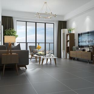 纯色工程瓷砖800x800深灰色仿古砖客厅餐厅室内哑光平面防滑地砖