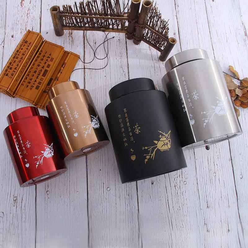 304不锈钢茶叶罐大容量密封茶叶桶陈皮储存茶罐大号放茶叶的