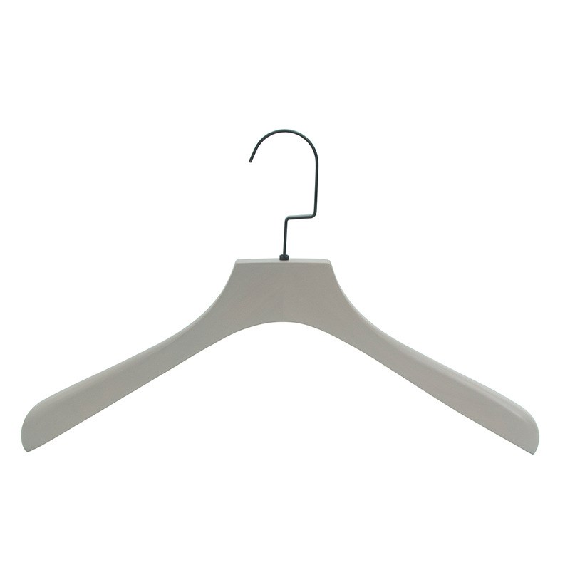 新款实木衣架灰色l男士木质衣架子挂衣架加厚男衣架服装店衣撑衣