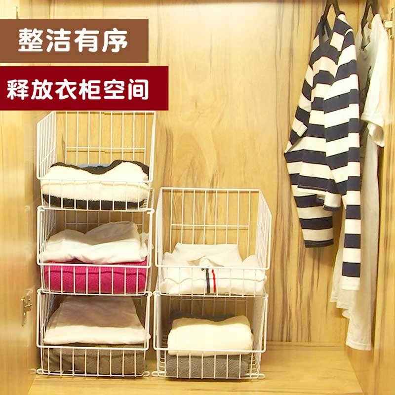 房间衣柜收纳分层隔板柜子抽屉篮衣橱推拉式整理筐衣物悬挂置物架