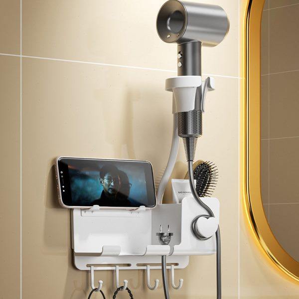 浴室吹风机架家用卫生间多功能吹风筒收纳架免打孔卧室吹风机挂架,家庭/个人清洁工具,吹风机置物架,淘宝优惠券,粉丝福利购,淘宝优惠卷