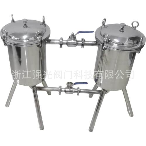 卫生级双联切换过滤器，牛奶、果浆、果汁、蜂蜜、蜂皇浆过滤器
