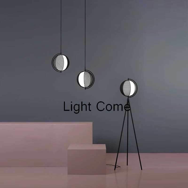 后现代黑色铁艺小吊灯北欧创意设计师样板房餐厅吧台卧室床头吊灯