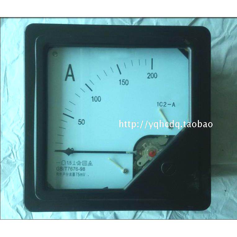 指针式直流电流表1C2-A5A10A15A500A200A100A尺寸160*160mm