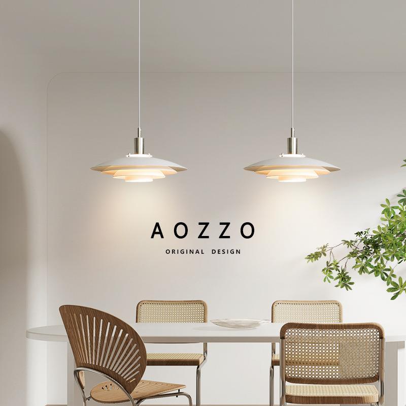 法式奶油风ph5餐厅吊灯中古简约饭厅餐桌灯日式民宿卧室中山灯具