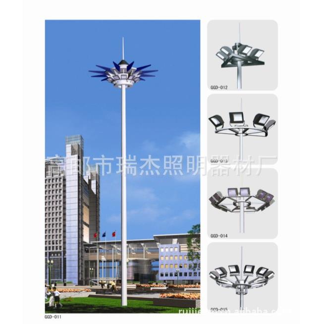 扬州高邮电动手动升降式固定式防爆式热镀锌高杆灯中杆灯生产厂家