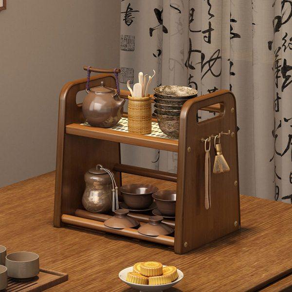 桌面茶具收纳置物架公室桌上餐桌茶杯台面架子多层水杯小型杯架,收纳整理,阳台置物架,淘宝优惠券,粉丝福利购,淘宝优惠卷