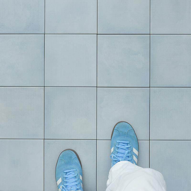 中古风复古蓝色格子奶油风小花砖厨房咖啡厅餐厅卫生间面包店瓷砖