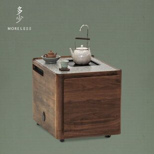 多少 书僮茶台 中式实木小茶车几轻奢现代简约客厅禅意可移动茶桌
