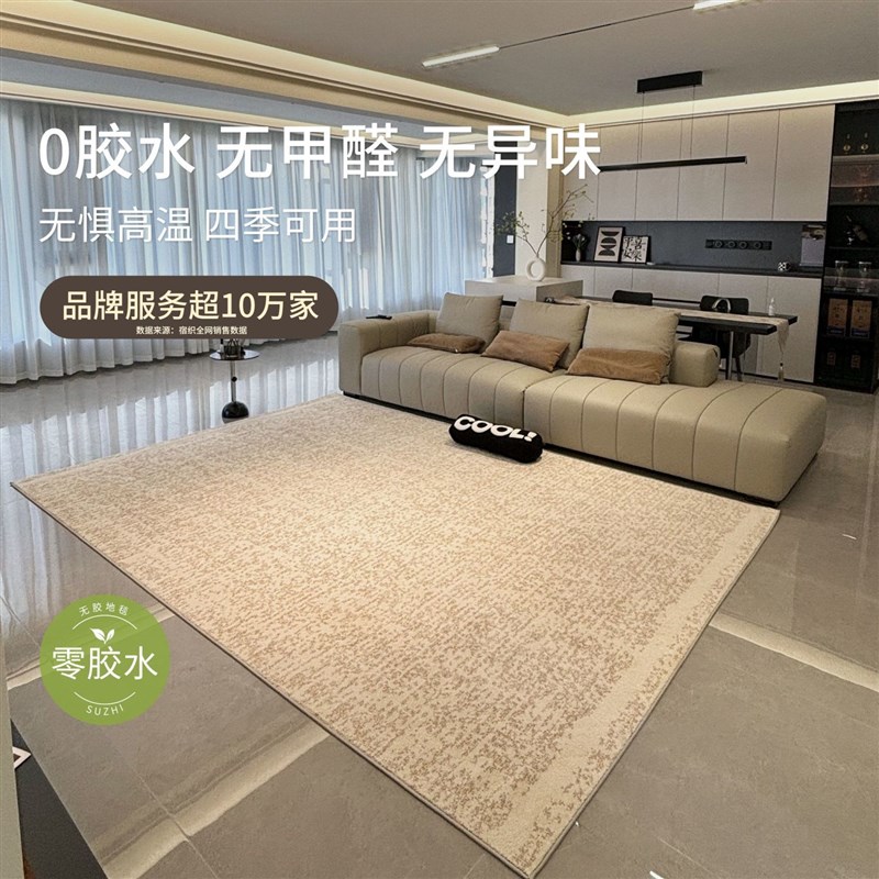 素色防水无胶客厅地毯沙丘现代简约高级感抗污抑菌客厅.卧室床边