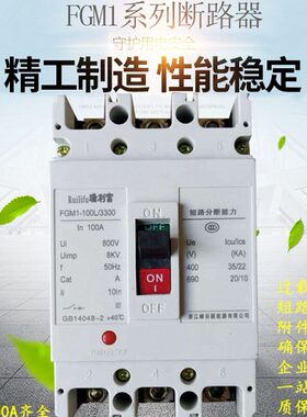 塑壳断路器空气开关NM1 CM1-100 125 225 250 400 630 800S L A3P