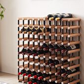 榉木0.9米红酒架摆件放酒瓶架子现代简约红酒瓶架红酒格子正方形