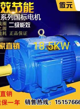 三相异步电动机YE3系列电机全铜国标YE3-180M-4极18.5KW电机380V