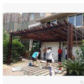 防腐木葡萄架庭院户外廊架 碳化木爬藤花架凉亭雨棚阳光房