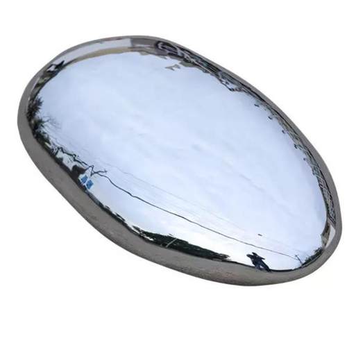 户外不锈钢石头鹅卵石水滴茶几坐凳玻璃钢树脂电镀色雕塑摆件定制