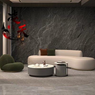 轻奢客厅现代办公小户型网红款弧形异形羊羔绒科技布沙发茶几组合,住宅家具,布艺沙发,淘宝优惠券,粉丝福利购,淘宝优惠卷