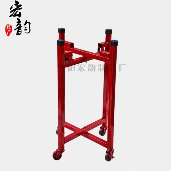 包邮威风锣鼓堂鼓扁鼓红鼓牛皮鼓鼓架金属鼓架子可折叠推动万向轮