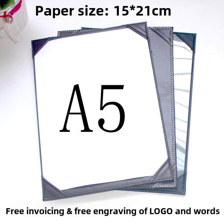 餐馆A皮质单页插角菜单本展示架A菜谱夹谱本菜单夹点菜单价目表