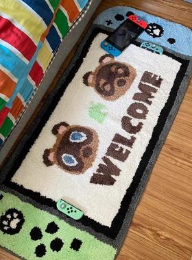 卡通Switch游戏机卧室阳台飘窗毯好打理彷羊绒地毯耐磨防滑床边毯