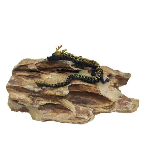 BJD迷你中国龙微缩景观鱼缸造景摆件假山沙盘水族箱装饰d打印