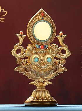 慧宝铜制五妙欲组合雕花镶嵌宝石工艺品居家办公用品精美桌面摆件