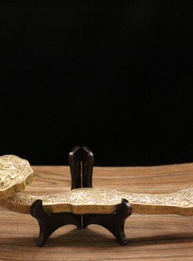 中式铜如意摆件 挂件小号铜如意手把件 家居装饰工艺礼品摆设