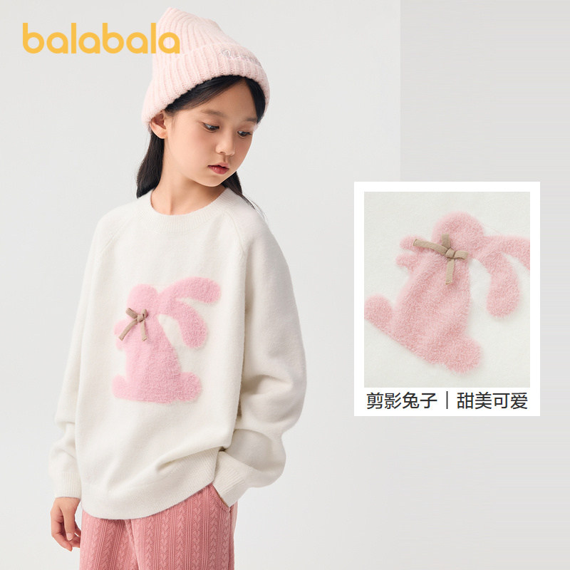 巴拉巴拉毛衫女童甜美针织衫保暖图片