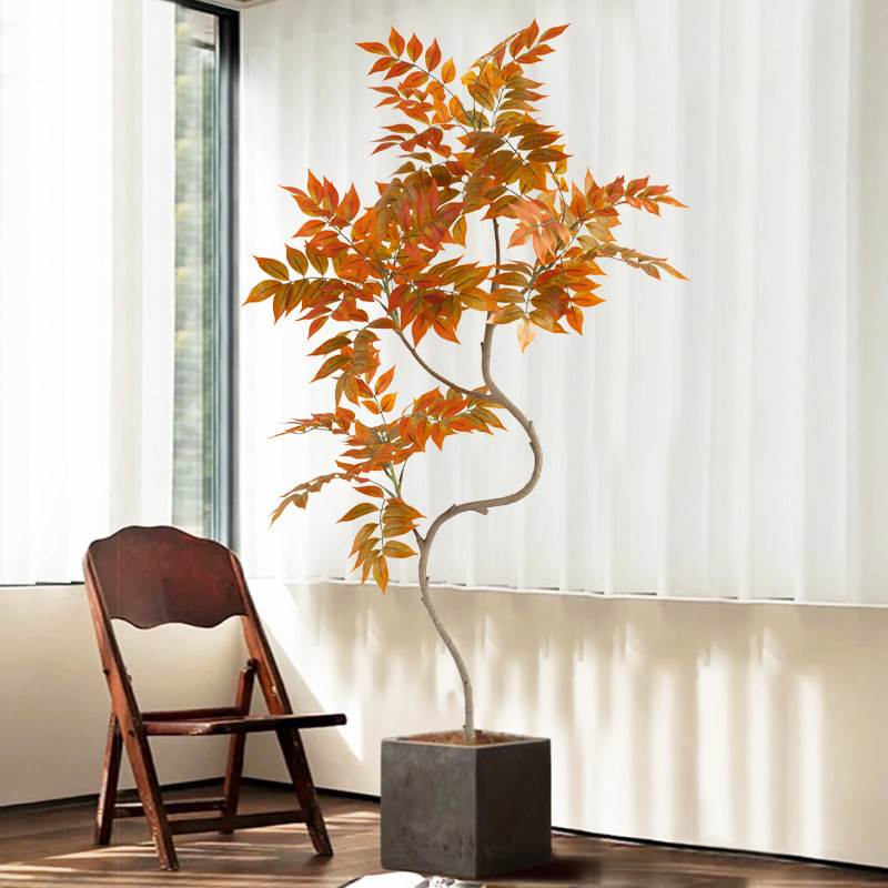 仿真绿色植物落地盆栽栖木仿生植物摆件室内客厅沙发旁装饰花盆景,家居饰品,仿真植物盆景,淘宝优惠券,粉丝福利购,淘宝优惠卷