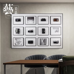 客厅装饰画后现代艺术立体挂画照相机模型实物画书房卧室装饰墙画