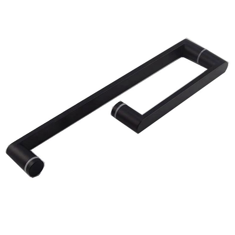 加厚304不锈钢浴室淋浴房玻璃门拉手推拉门把手L型225*425孔金色