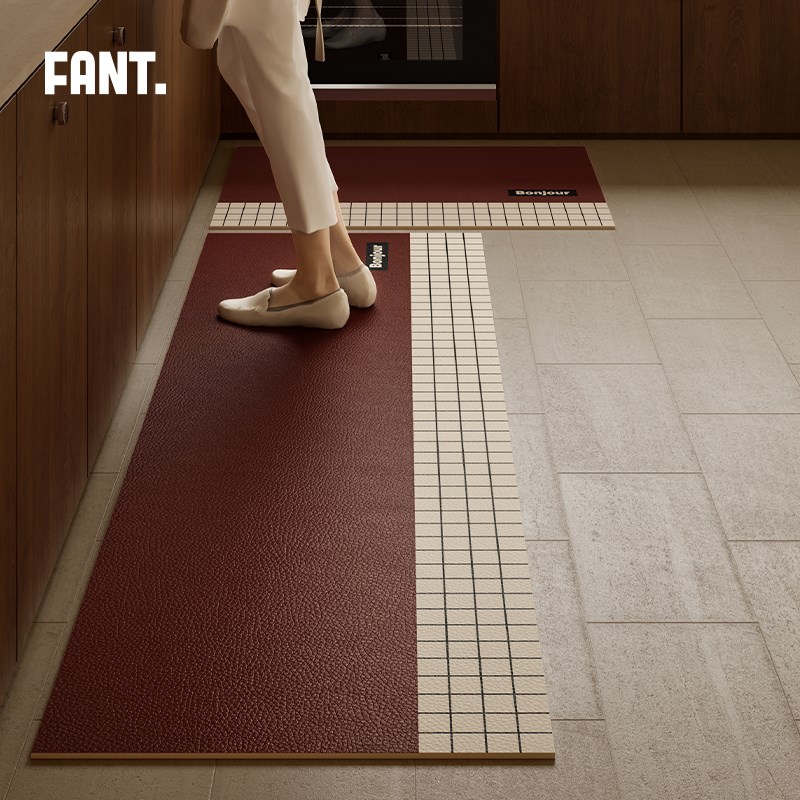 莫赛可变奏厨房地垫中古风防水防油防滑垫可擦免洗全铺脚垫可定制