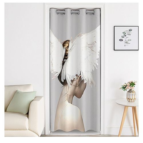 门帘隔断帘家用免打孔帘子遮挡试衣间挂帘更衣室布帘网红商用夏季