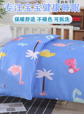 儿童春秋冬被子保暖幼儿园小孩学生午睡薄棉被芯卡通被套110150