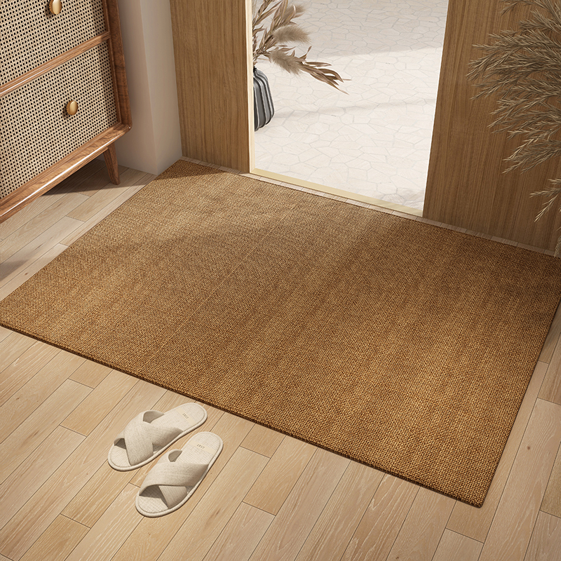 可裁剪地垫入户门垫高级感日式进门口脚垫原木风茶室地毯客厅全铺
