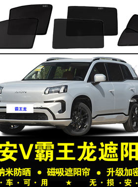 第二代埃安V霸王龙专用遮阳帘汽车侧窗帘磁M吸防蚊网纱防晒隔热挡
