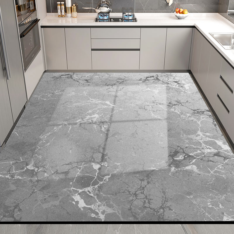 pvc厨房地垫防油防水家用脚垫可擦免洗防滑垫门厅入户耐脏地毯