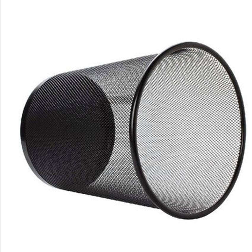 不锈钢网格垃圾桶家用厕所卫生间大容量商用单位办公室铁丝大铁桶