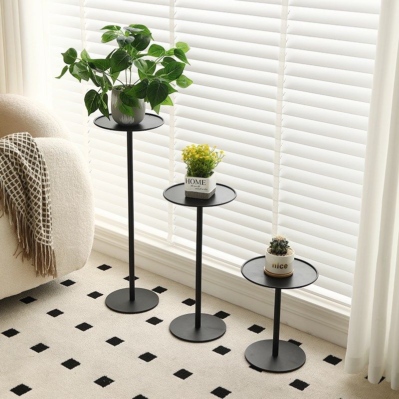 花架落地式单层客厅阳台置物架现代简约盆景支架铁艺角几花盆架子