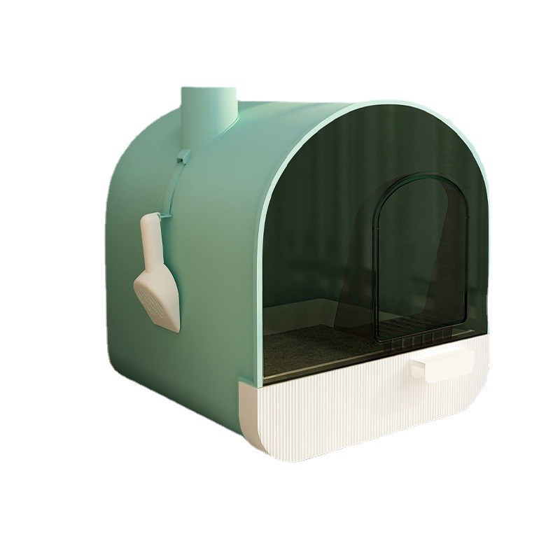 全封闭式猫砂盆超大号除臭猫咪猫屎盆半封闭猫厕所抽屉式猫沙盆子