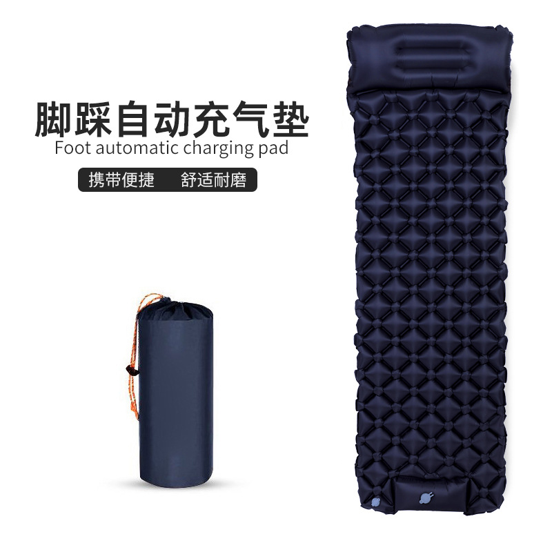 新款自动充气床垫打地铺户外露营帐篷睡垫单人便捷式气垫加厚便携