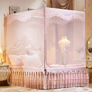 新款 家用1加.5m1.8m1.2米加密 蚊帐0929开三床门床笠全封闭拉链式