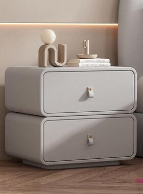 油床室头卧柜家用床边柜感奶轻SYJ奢皮质收风纳柜免安装床头柜子