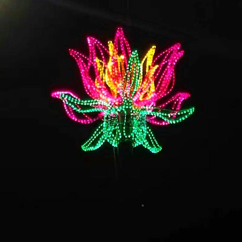 灯光节路灯杆L造型灯ED过YJ-DGZXDE街灯厂家LED帘灯杆荷花挂件灯L