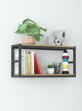 墙上置物架壁简客厅挂铁艺书架酒架家用桌面饰收F5M62670约装纳架