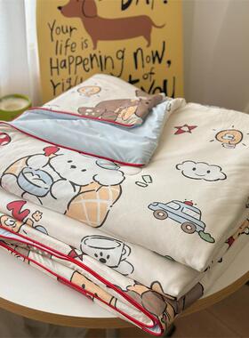 A类夏季款卡通绵5464绵纤冰感可上机洗夏凉被大豆维被子被双芯床